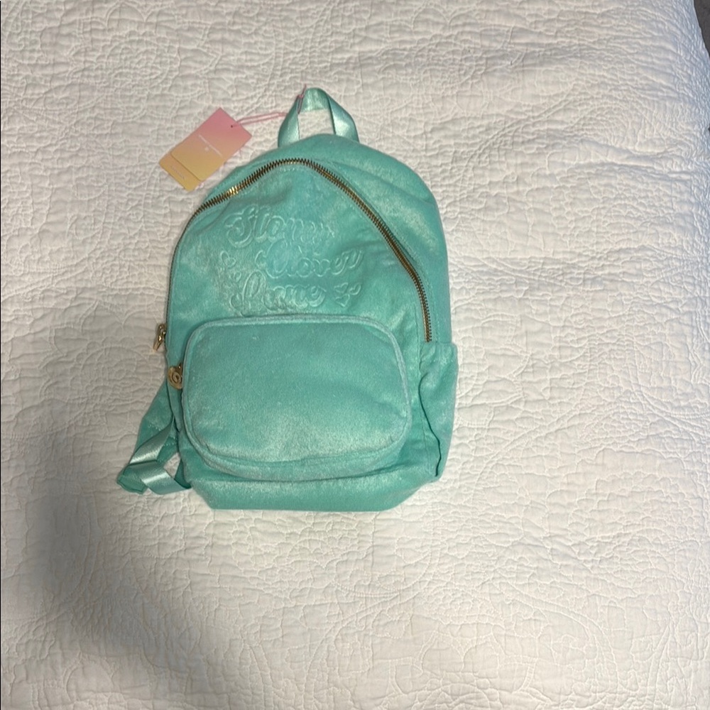 Mint Green Lightweight Canvas Backpack